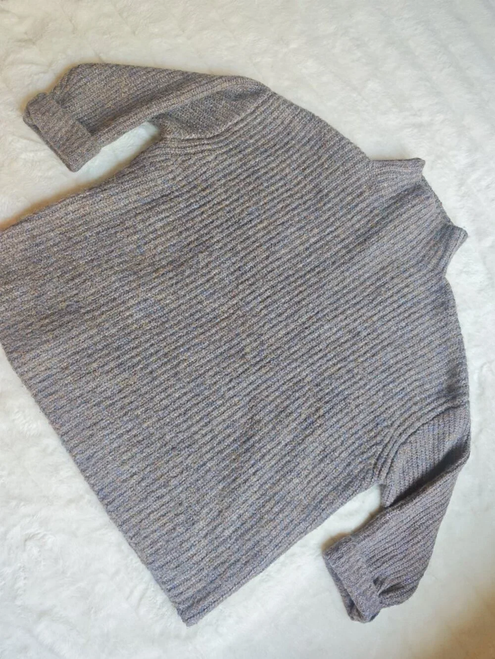 Free People Opal Rollneck Chunky Shaker Knit Sweater Size S Cozy Oversized Mock
